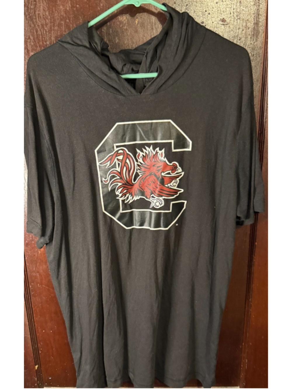 South Carolina Gamecocks Hooded S/S Fanatics T-Shirt Black NCAA Men Size XL